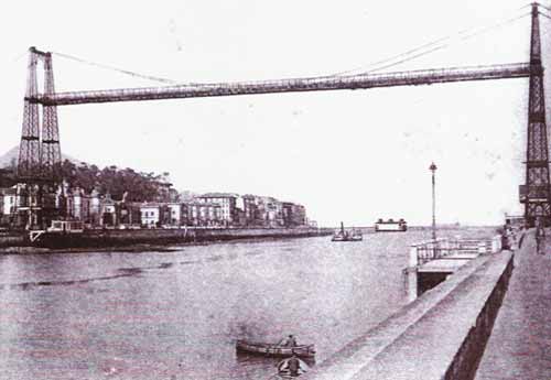 Antigua imagen del Puente Colgante